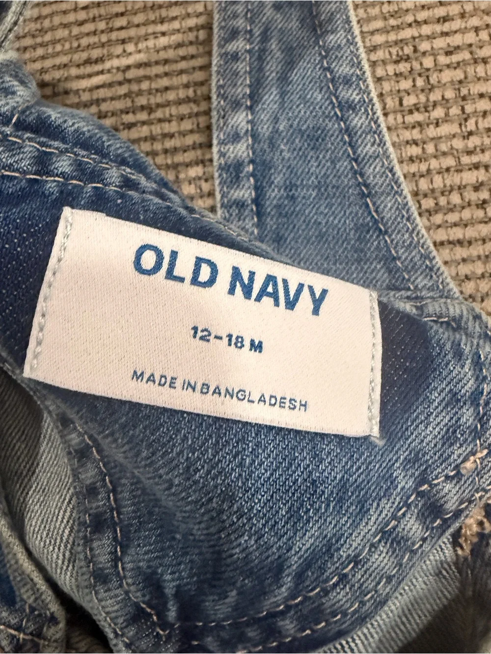 Old Navy Light Blue Denim Floral Embroidered Girls' Overalls Break Away Legs 18m